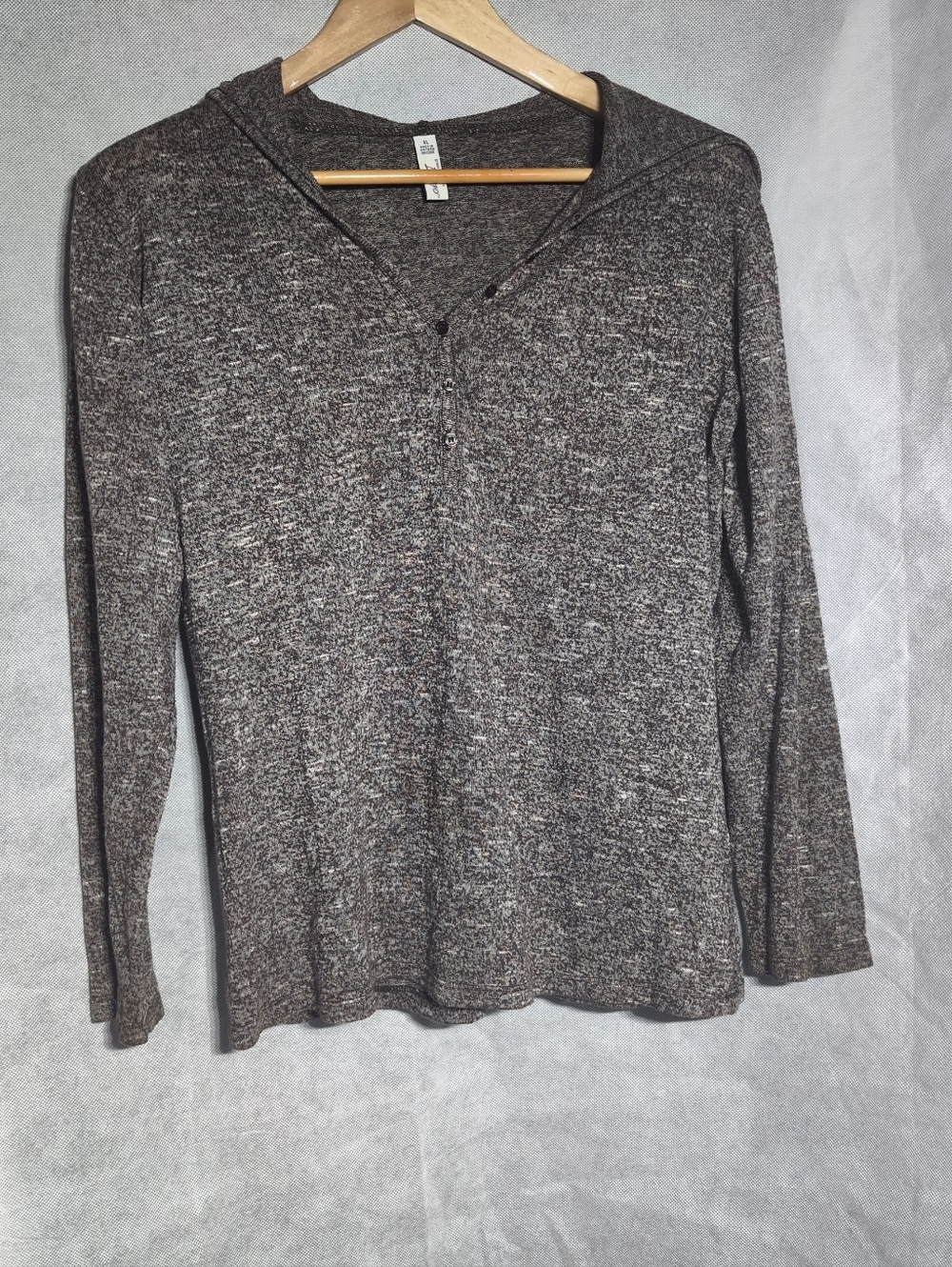 Indigo Great Northwest Sz XL Cozy Brown Marled Hooded Pullover